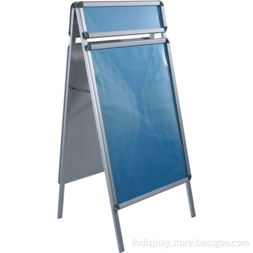 Aluminium double side poster board with fore head